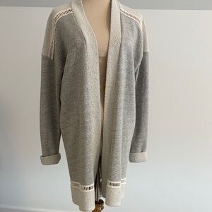 Michael Stars Light Gray Open-Front Cardigan